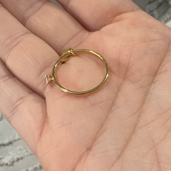 Pura Vida Gold Plated Heart Charm Ring - Picture 2 of 2